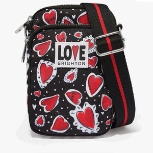 Brighton Heart Print Belt Bag - Black and Red